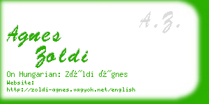 agnes zoldi business card